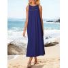 imageGRACE KARIN Womens 2025 Summer Hollow Out Halter Dresses Casual Swing ALine Sundress Beach Vacation Maxi Dress with BeltDark Blue