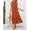 imageGRACE KARIN Womens 2025 Summer Hollow Out Halter Dresses Casual Swing ALine Sundress Beach Vacation Maxi Dress with BeltLilacbrick Red