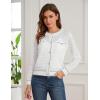imageGRACE KARIN Womens Lightweight Corchet Cardigan Sweaters 2025 Summer Long Sleeve Mesh Sweater Jacket with PocketsWhite