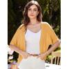 imageGRACE KARIN Womens Short Sleeve Shrug Sweaters Open Front Crochet Cardigan Lightweight Knit Bolero Jackets for DressesYellow