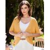 imageGRACE KARIN Womens Short Sleeve Shrug Sweaters Open Front Crochet Cardigan Lightweight Knit Bolero Jackets for DressesYellow