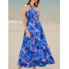 imageGRACE KARIN Womens Summer Dresses 2025 Halter Neck Sleeveless Smocked Backless Cut Out Floral Flowy A Line Maxi DressBlue Pink