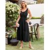 imageGRACE KARIN Womens Summer Dresses 2025 Long Flowy Tiered Dress Boho Swing Sundress with PocketBlack