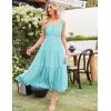 imageGRACE KARIN Womens Summer Dresses 2025 Long Flowy Tiered Dress Boho Swing Sundress with PocketLight Green