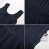 imageGRACE KARIN Womens Summer Dresses 2025 Long Flowy Tiered Dress Boho Swing Sundress with PocketNavy Blue