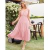 imageGRACE KARIN Womens Summer Dresses 2025 Long Flowy Tiered Dress Boho Swing Sundress with PocketPink