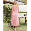 imageGRACE KARIN Womens Summer Dresses 2025 Long Flowy Tiered Dress Boho Swing Sundress with PocketPink