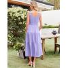 imageGRACE KARIN Womens Summer Dresses 2025 Long Flowy Tiered Dress Boho Swing Sundress with PocketPurple