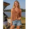 imageGRACE KARIN Womens Tie Front Sweater Vest Summer Sleeveless Crop Crochet Knit Tops Lightweight Cardigan Sweaters TopsBrown