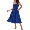 imageGRACE KARIN 2025 Eyelet Summer Casual Dresses for Women Spaghetti Strap Beach Sun Dress A Line Midi DressesRoyal Blue