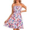 imageGRACE KARIN Summer Dresses for Women Beach Cover Ups 2025 Tube Strapless Floral Boho Print SundressMulticoloured Pink Floral