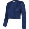 imageGRACE KARIN Womens 34 Sleeve Open Front Sequin Floral Lace Cropped Shrug Bolero Cardigan