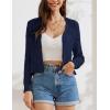 imageGRACE KARIN Women Crochet Cropped Cardigan Casual Elegant Lightweight Button Sweater Long Sleeve HollowedOut Shrug Tops