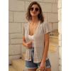 imageGRACE KARIN Womens Short Sleeve Cardigan 2025 Summer Crochet Cardigans for Women Lightweight Shrugs Sweaters TopsBeige
