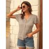 imageGRACE KARIN Womens Short Sleeve Cardigan 2025 Summer Crochet Cardigans for Women Lightweight Shrugs Sweaters TopsBeige