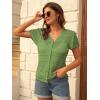 imageGRACE KARIN Womens Short Sleeve Cardigan 2025 Summer Crochet Cardigans for Women Lightweight Shrugs Sweaters TopsGreen