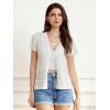 imageGRACE KARIN Womens Short Sleeve Cardigan 2025 Summer Crochet Cardigans for Women Lightweight Shrugs Sweaters TopsIvory