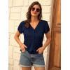 imageGRACE KARIN Womens Short Sleeve Cardigan 2025 Summer Crochet Cardigans for Women Lightweight Shrugs Sweaters TopsNavy Blue