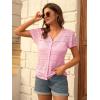 imageGRACE KARIN Womens Short Sleeve Cardigan 2025 Summer Crochet Cardigans for Women Lightweight Shrugs Sweaters TopsPink