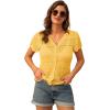 imageGRACE KARIN Womens Short Sleeve Cardigan 2025 Summer Crochet Cardigans for Women Lightweight Shrugs Sweaters TopsYellow