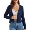 imageGRACE KARIN Women Crochet Cropped Cardigan Casual Elegant Lightweight Button Sweater Long Sleeve HollowedOut Shrug Tops