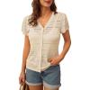 imageGRACE KARIN Womens Short Sleeve Cardigan 2025 Summer Crochet Cardigans for Women Lightweight Shrugs Sweaters TopsApricot