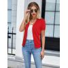 imageGRACE KARIN Womens 2024 Basic Summer Short Sleeve Cardigan Sweaters Lightweight VNeck Button Down Cropped Shrug SweaterShort Sleeve Red