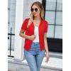 imageGRACE KARIN Womens 2024 Basic Summer Short Sleeve Cardigan Sweaters Lightweight VNeck Button Down Cropped Shrug SweaterShort Sleeve Red