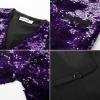 imageGRACE KARIN Boys Sequin Vest Boys Formal Suit Vest for Party 512YPurple