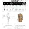 imageGRACE KARIN Cardigan for Women Lapel Draped Open Front Thin Sweater Long Sleeve Irregular Hem Outwear with BeltCoffee
