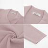 imageGRACE KARIN Cardigan for Women Lapel Draped Open Front Thin Sweater Long Sleeve Irregular Hem Outwear with BeltSilver Pink