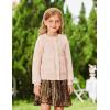 imageGRACE KARIN Girls Cardigan Long Sleeve Uniforms Knit Sweater Outerwear for KidsPink Apricot
