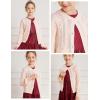 imageGRACE KARIN Girls Cardigan Long Sleeve Uniforms Knit Sweater Outerwear for KidsPink Apricot