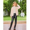 imageGRACE KARIN Girls Cardigan Long Sleeve Uniforms Knit Sweater Outerwear for KidsPink Apricot