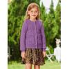 imageGRACE KARIN Girls Cardigan Long Sleeve Uniforms Knit Sweater Outerwear for KidsPurple