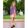 imageGRACE KARIN Girls Cardigan Long Sleeve Uniforms Knit Sweater Outerwear for KidsPurple