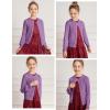 imageGRACE KARIN Girls Cardigan Long Sleeve Uniforms Knit Sweater Outerwear for KidsPurple