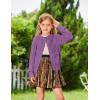 imageGRACE KARIN Girls Cardigan Long Sleeve Uniforms Knit Sweater Outerwear for KidsPurple