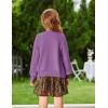 imageGRACE KARIN Girls Cardigan Long Sleeve Uniforms Knit Sweater Outerwear for KidsPurple