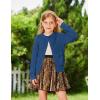 imageGRACE KARIN Girls Cardigan Long Sleeve Uniforms Knit Sweater Outerwear for KidsRoyal Blue