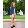 imageGRACE KARIN Girls Cardigan Long Sleeve Uniforms Knit Sweater Outerwear for KidsRoyal Blue