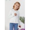 imageGRACE KARIN Girls Long Sleeve Cardigan Sweater Girls Button Closure Knitted Cable Cardigan 512YSnowwhite