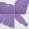 imageGRACE KARIN Girls Sweater Dress Cable Knit Long Sleeve Fall Winter Dress for Girl with Belt Sizes 614Blue Purple