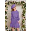 imageGRACE KARIN Girls Sweater Dress Cable Knit Long Sleeve Fall Winter Dress for Girl with Belt Sizes 614Blue Purple