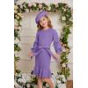 imageGRACE KARIN Girls Sweater Dress Cable Knit Long Sleeve Fall Winter Dress for Girl with Belt Sizes 614Blue Purple