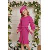 imageGRACE KARIN Girls Sweater Dress Cable Knit Long Sleeve Fall Winter Dress for Girl with Belt Sizes 614Hot Pink