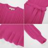 imageGRACE KARIN Girls Sweater Dress Cable Knit Long Sleeve Fall Winter Dress for Girl with Belt Sizes 614Hot Pink