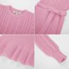 imageGRACE KARIN Girls Sweater Dress Cable Knit Long Sleeve Fall Winter Dress for Girl with Belt Sizes 614Medium Pink