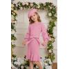 imageGRACE KARIN Girls Sweater Dress Cable Knit Long Sleeve Fall Winter Dress for Girl with Belt Sizes 614Medium Pink