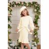imageGRACE KARIN Girls Sweater Dress Cable Knit Long Sleeve Fall Winter Dress for Girl with Belt Sizes 614Offwhite